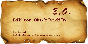 Bátor Oktávián névjegykártya